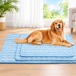 Pet Cooling Mat for Dogs & Cats – Ice Silk Summer Cooling Bed