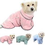 
Quick-dry microfiber pet bathrobe towel for dogs and cats after baths or rainy walks